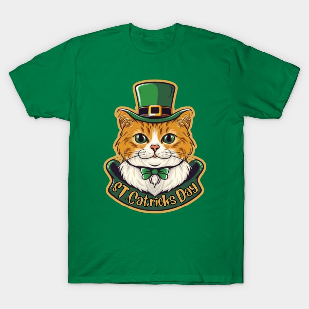 St Catricks Day Cat Pun Funny St Patricks Day T-Shirt by Illustradise